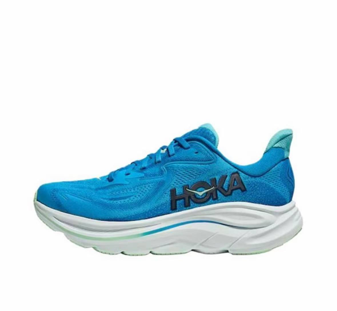 Hoka Clifton 10 Running Shoes - Blue And Mint