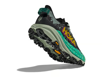 Hoka Speedgoat 6 Trail Running Shoes - Black And Green