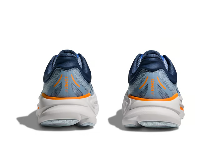 Hoka Bondi 9 Running Shoes - Blue Gray With Orange Accents