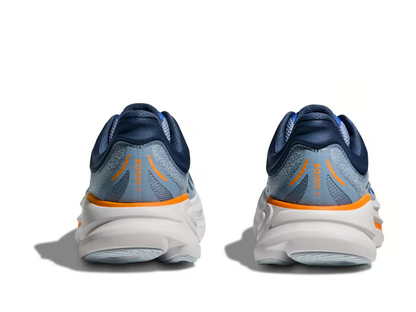 Hoka Bondi 9 Running Shoes - Blue Gray With Orange Accents