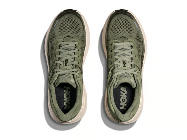 Hoka Bondi 9 Running Shoes - Olive And Cream