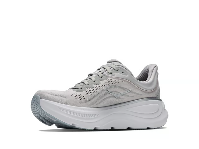 Hoka Bondi 9 Running Shoes - Gray And White