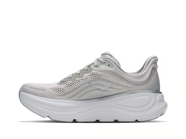 Hoka Bondi 9 Running Shoes - Gray And White