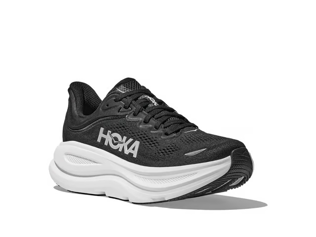 Hoka Bondi 9 Running Shoes - Black And White