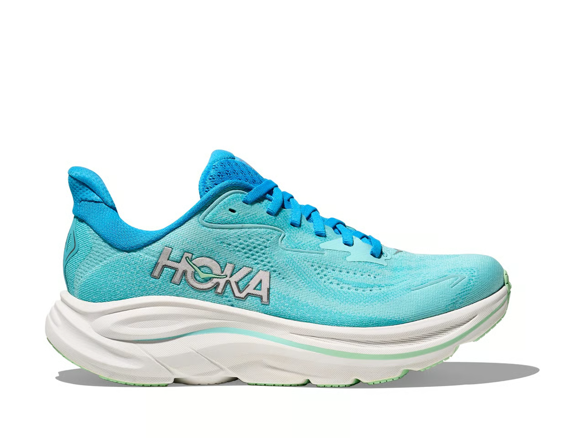 Hoka Clifton 10 Running Shoes - Aqua Blue And Mint