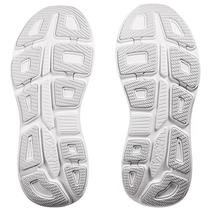 Hoka Bondi 9 Running Shoes - White With Blue Accents