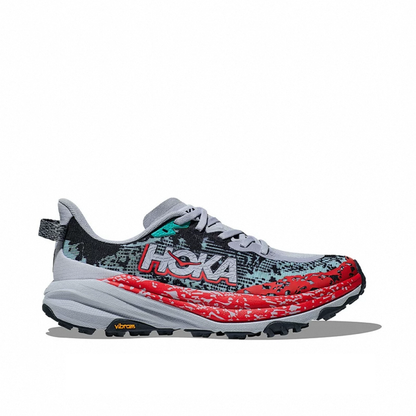 Hoka Speedgoat 6 Trail Running Shoes - Red And Gray
