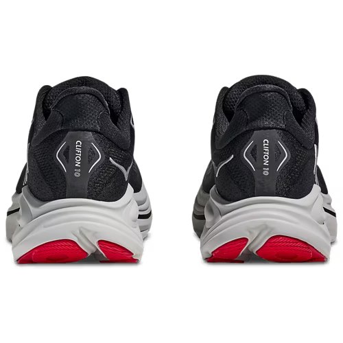 Hoka Clifton 10 Running Shoes - Black And Silver