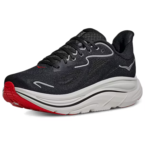 Hoka Clifton 10 Running Shoes - Black And Silver