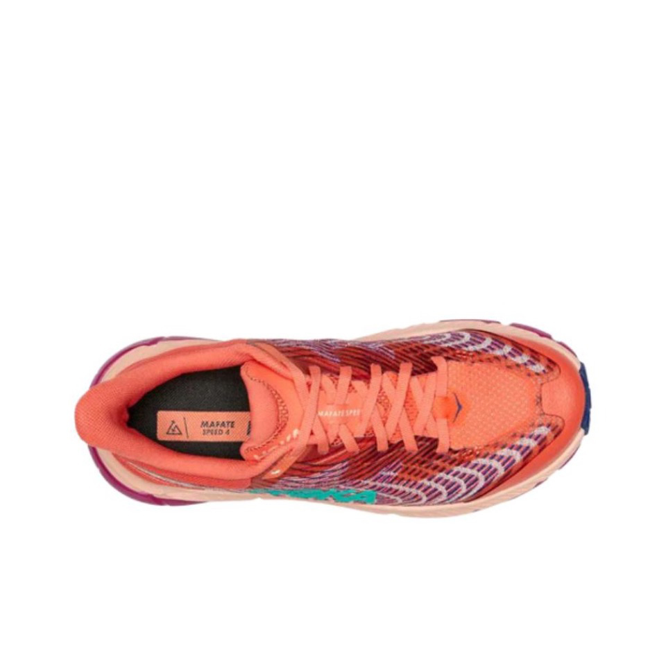 Hoka Mafate Speed 4 Trail Running Shoes - Coral And Magenta