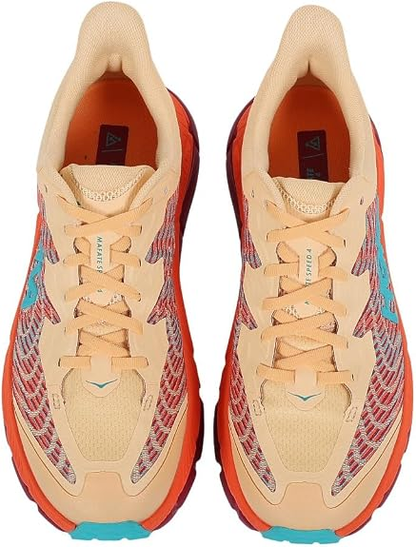 Hoka Mafate Speed 4 Trail Running Shoes - Beige And Orange