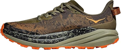 Hoka Speedgoat 6 Trail Running Shoes - Olive And Orange