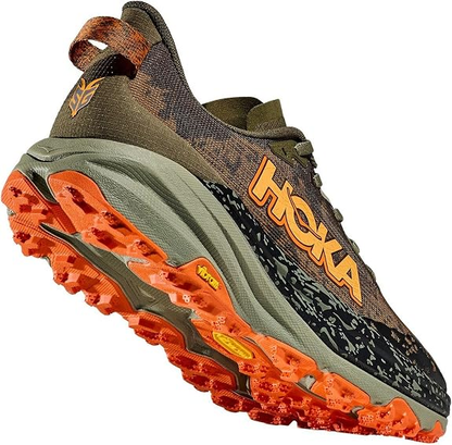 Hoka Speedgoat 6 Trail Running Shoes - Olive And Orange