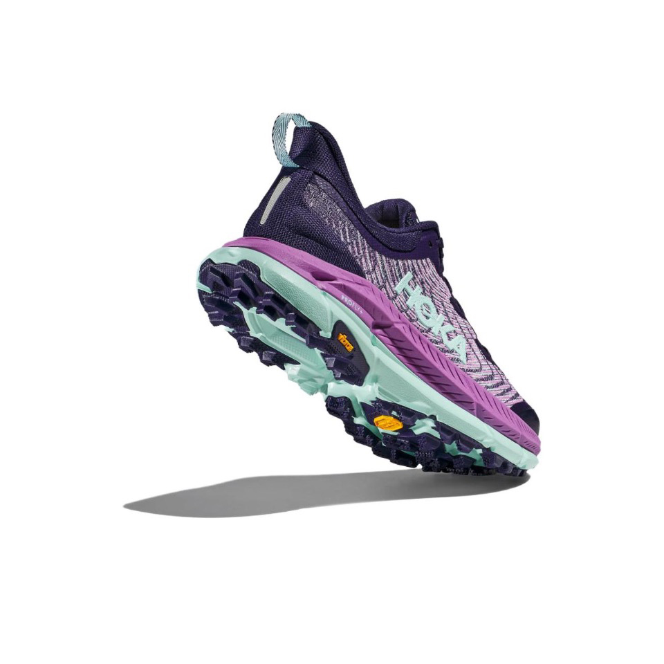 Hoka Mafate Speed 4 Trail Running Shoes - Purple And Mint Green