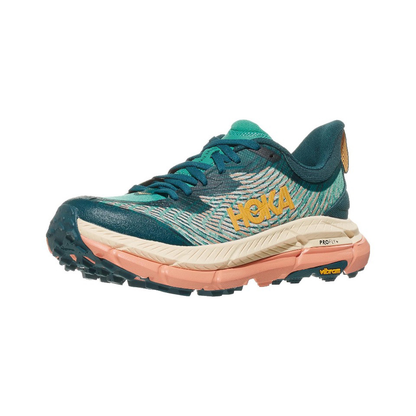 Hoka Mafate Speed 4 Trail Running Shoes - Dark Teal And Coral Pink