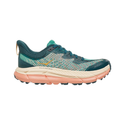 Hoka Mafate Speed 4 Trail Running Shoes - Dark Teal And Coral Pink