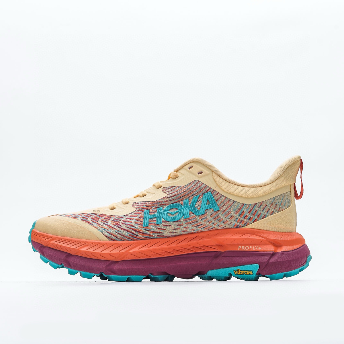 Hoka Mafate Speed 4 Trail Running Shoes - Beige And Orange