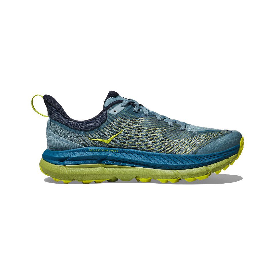 Hoka Mafate Speed 4 Trail Running Shoes - Blue And Lime Green